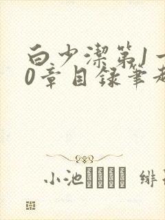 白少洁第1一40章目录笔趣阁