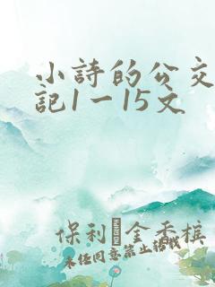 小诗的公交车日记1一15文