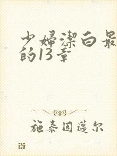 少妇洁白最刺激的13章