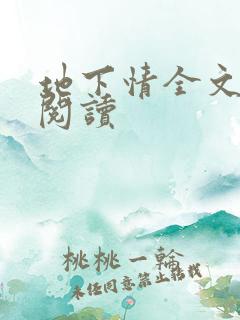 地下情全文免费阅读