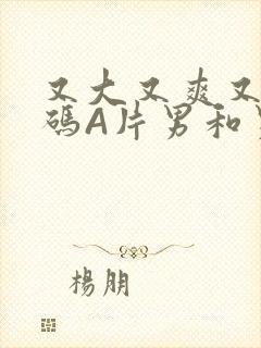 又大又爽又黄无码A片男和男