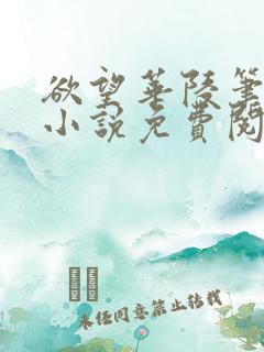 欲望华陵笔趣阁小说免费阅读