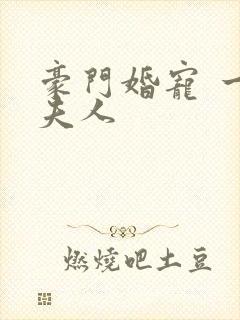 豪门婚宠 一品夫人