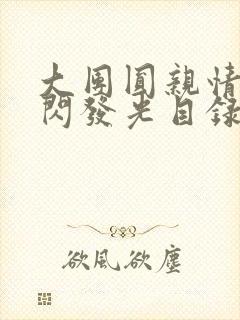 大团圆亲情会闪闪发光目录