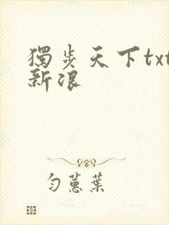 独步天下txt新浪