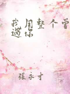 我用整个曾经爱过你