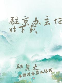 驻京办主任2txt下载