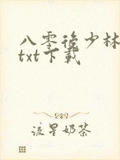 八零后少林方丈txt下载