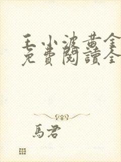 王小波黄金时代免费阅读全文