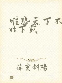 唯恐天下不乱txt下载