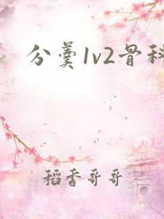 分羹1v2骨科