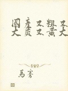 国产又粗又猛又大爽又黄大爷