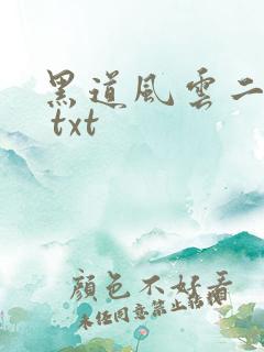 黑道风云二十年 txt