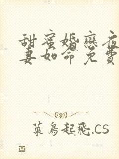 甜蜜婚恋夜少爱妻如命免费阅读