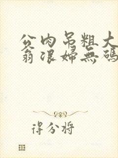 公肉吊粗大双色翁浪妇无码AV