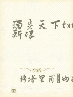 独步天下txt新浪