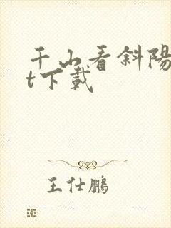 千山看斜阳txt下载