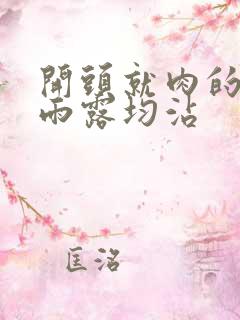 开头就肉的古文雨露均沾