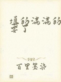 填的满满的 不要了