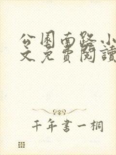 公园南路小说全文免费阅读