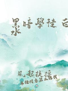 黑暗学徒 白开水