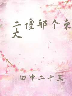 二傻那个东西真大