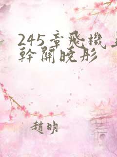 245章飞机上干关晓彤