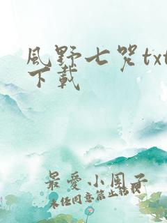 风野七咒txt下载