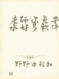 老师你兔子好软水好多软件