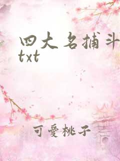 四大名捕斗将军txt