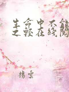 生命中不能承受之轻在线阅读