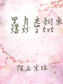 黑月光翻车后被爆炒了txt