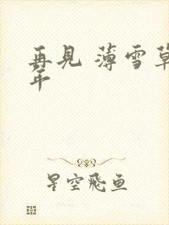 再见 薄雪草少年