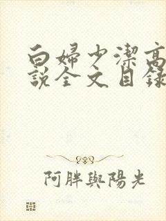 白妇少洁高义小说全文目录