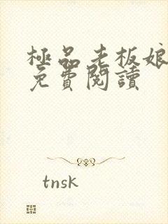 极品老板娘全文免费阅读