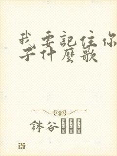 我要记住你的样子什么歌