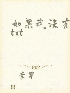 如果我没有爱过txt