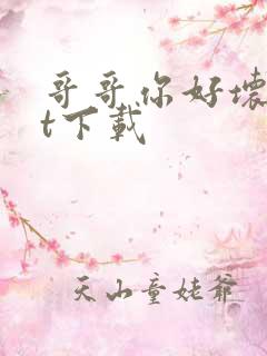 哥哥你好坏txt下载