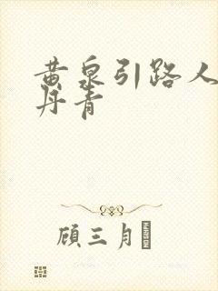 黄泉引路人 碎丹青