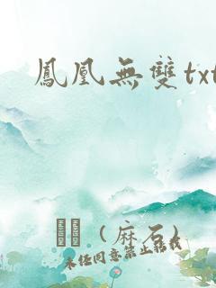 凤凰无双txt