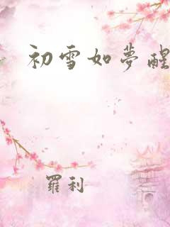 初雪如梦醒