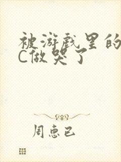 被游戏里的NPC做哭了