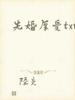 先婚厚爱txt