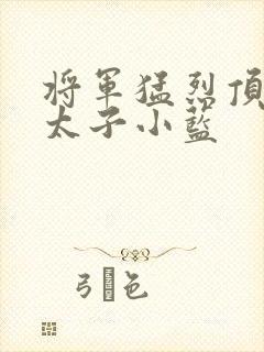 将军猛烈顶弄h太子小蓝