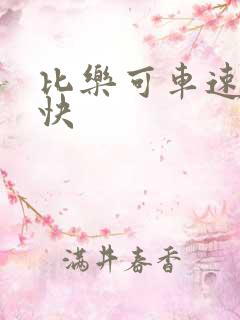 比乐可车速还要快