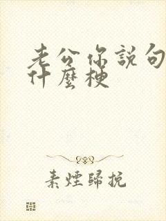 老公你说句话啊什么梗