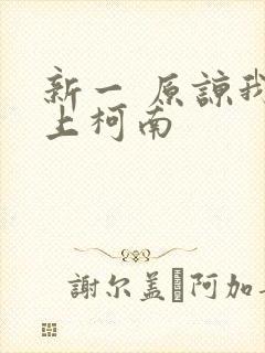 新一 原谅我爱上柯南