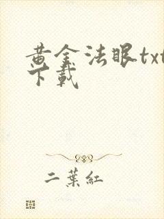 黄金法眼txt下载