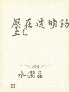 压在透明的玻璃上C