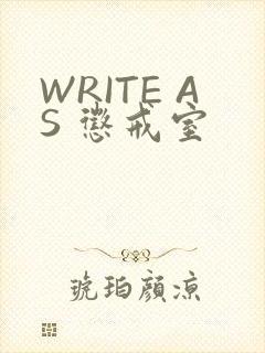 WRITE AS 惩戒室